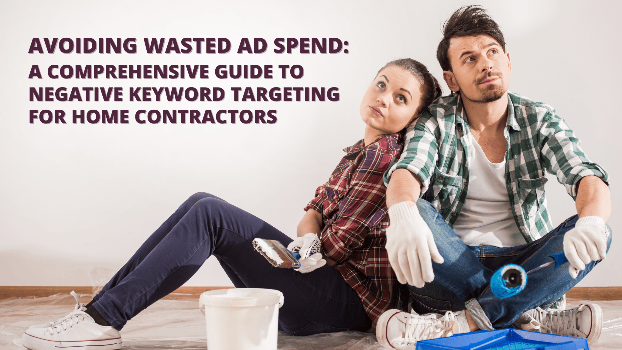 one male and female person sitting thinking about ad spend