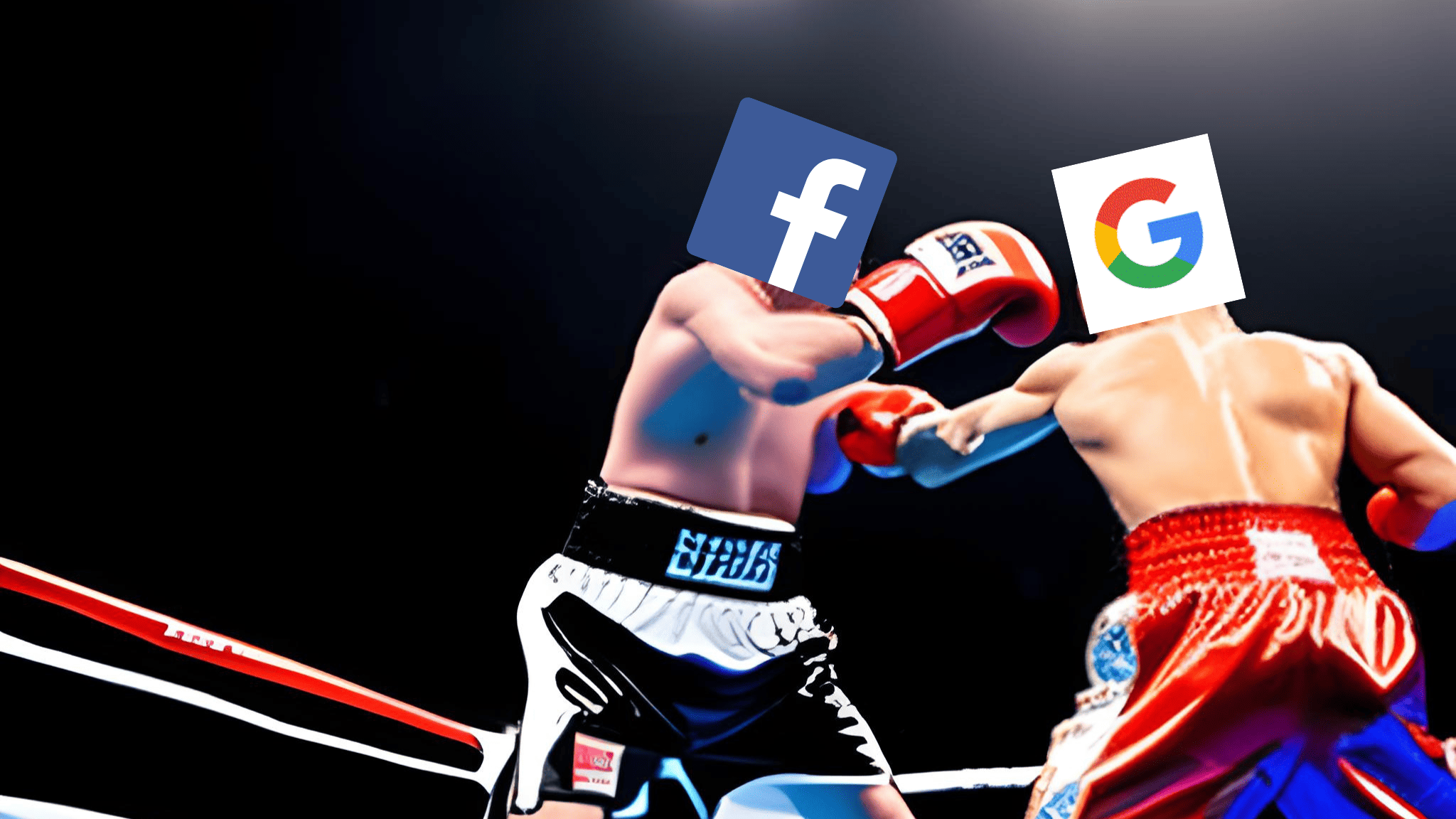 Google VS Facebook in a boxing match